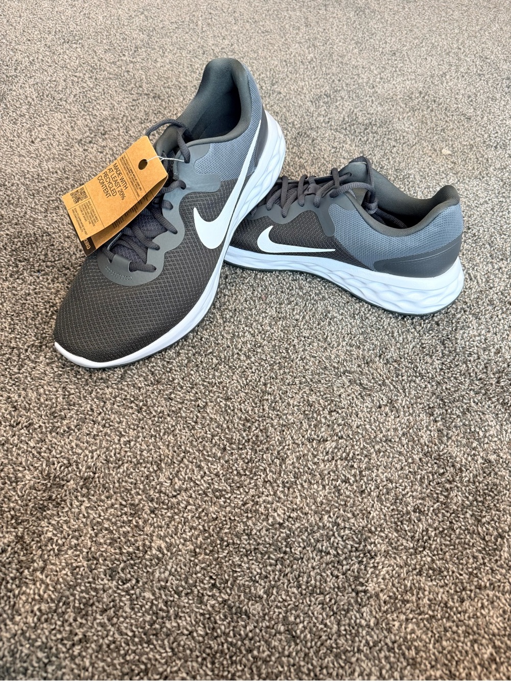 NEW - Size 13M - Nike Revolution 6 NN Gray Running/Training Shoes - DC3728-004